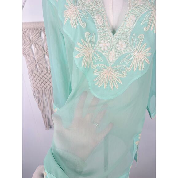 NWT Soft Surroundings Tamara Tunic Top Size Small Teal Turquoise - Picture 6 of 10